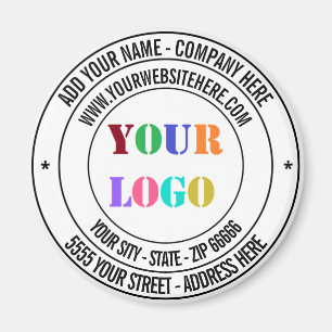Custom Text Logo Name Address Website Promotional  Magnet