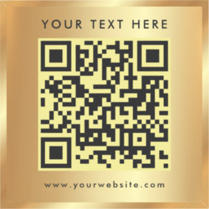 Custom Text Logo QR Code Template Glamour Gold