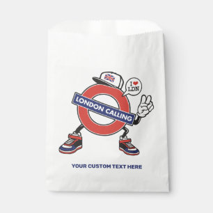Custom Text London Calling Favour Bag