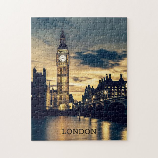 Custom Text London Jigsaw Puzzle (Vertical)