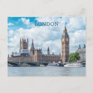 Custom Text London Postcard