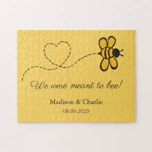 Custom Text Love Bee Jigsaw Puzzle