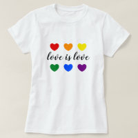 Custom Text Love is Love LGBT Rainbow Colour Heart
