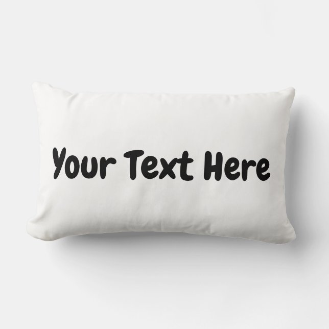 Custom Text  Lumbar Cushion (Front)
