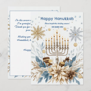 Custom text Luminous Festival of Lights Holiday Card