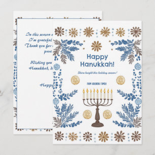 Custom text Luminous Festival of Lights Holiday Card