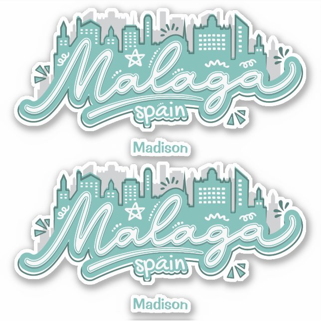 Custom Text Malaga Spain (Front)