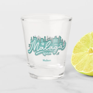 Custom Text Malaga Spain Shot Glass