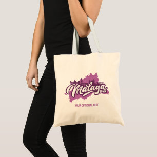 Custom Text Malaga Spain Tote Bag