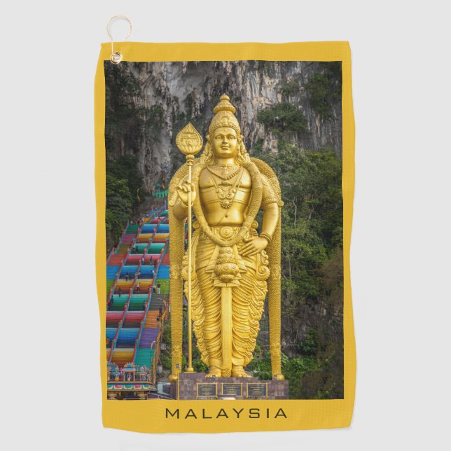 Custom text Malaysia Golf Towel (Front)