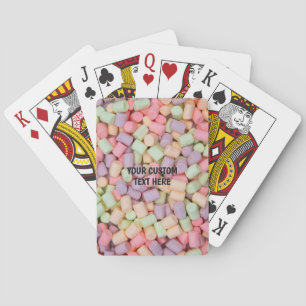 Custom Text Marshmallows Playing Cards