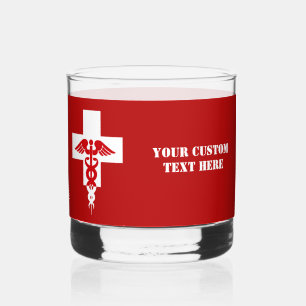 Custom Text Medical Professional Whiskey Glass