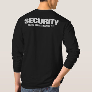Custom Text Mens Security Crew Staff Team Member T-Shirt