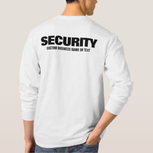 Custom Text Mens Security Crew Staff Team Member T-Shirt