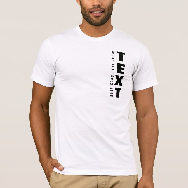Custom Text Mens Short Sleeve Modern Template T-Shirt (Front)