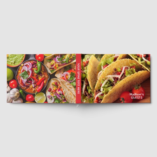 Custom Text Mexican Food Guest Book (Full)