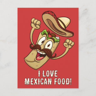 Custom Text Mexican Food Postcard