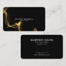 CUSTOM TEXT - Minimalist Black Glow Smoke