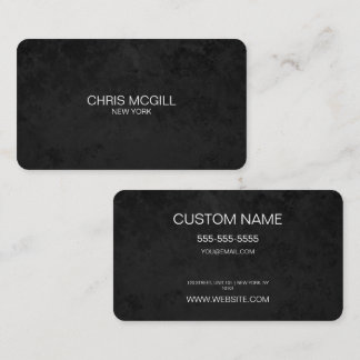 CUSTOM TEXT - Minimalist Black Texture Business Card