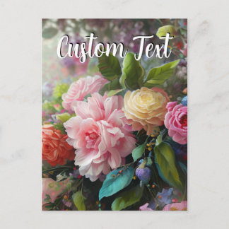 Custom Text Mixed Flowers 7 Colours Template