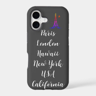 Custom text modern design trendy paris black white