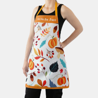 Custom Text Modern Fall Design  Apron
