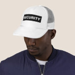 Custom Text  Modern Unisex Womens Mens Security Trucker Hat<br><div class="desc">Custom Add Image Company Logo Text Here Modern Elegant Template Men's Women's Unisex Security Member Black White Baseball Cap / Trucker Hat.</div>