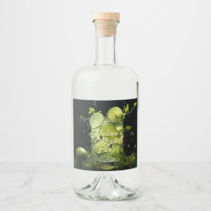 Custom Text Mojito Cocktail Liquor Bottle Label