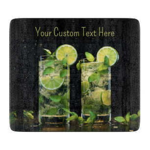 Custom Text Mojito Cocktails Cutting Board