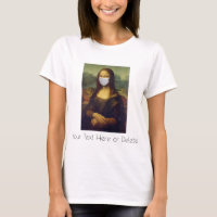 Custom Text Mona Lisa Art Painting with Face Mask