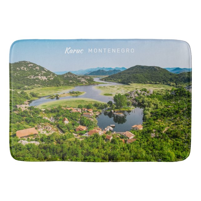 Custom Text Montenegro Bath Mat (Front)