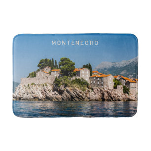 Custom Text Montenegro Bath Mat