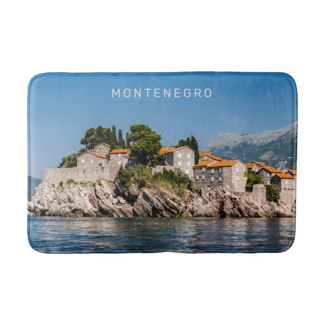 Custom Text Montenegro Bath Mat (Front)