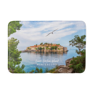 Custom Text Montenegro Bath Mat