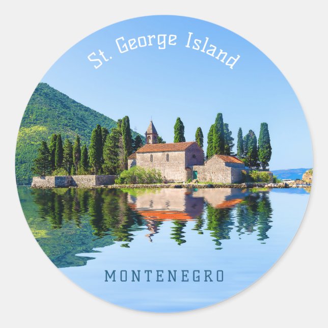 Custom Text Montenegro Classic Round Sticker (Front)