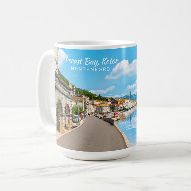 Custom Text Montenegro Coffee Mug (Front Left)