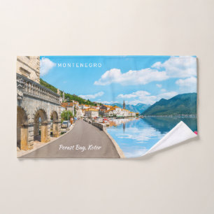 Custom Text Montenegro Hand Towel