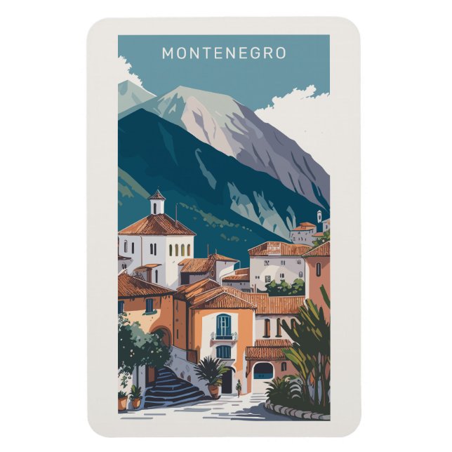 Custom Text Montenegro Magnet (Vertical)