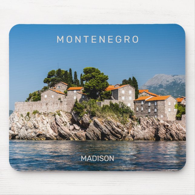Custom Text Montenegro Mouse Pad (Front)