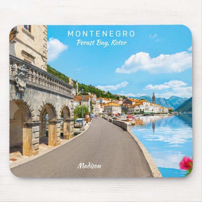 Custom Text Montenegro Mouse Pad (Front)
