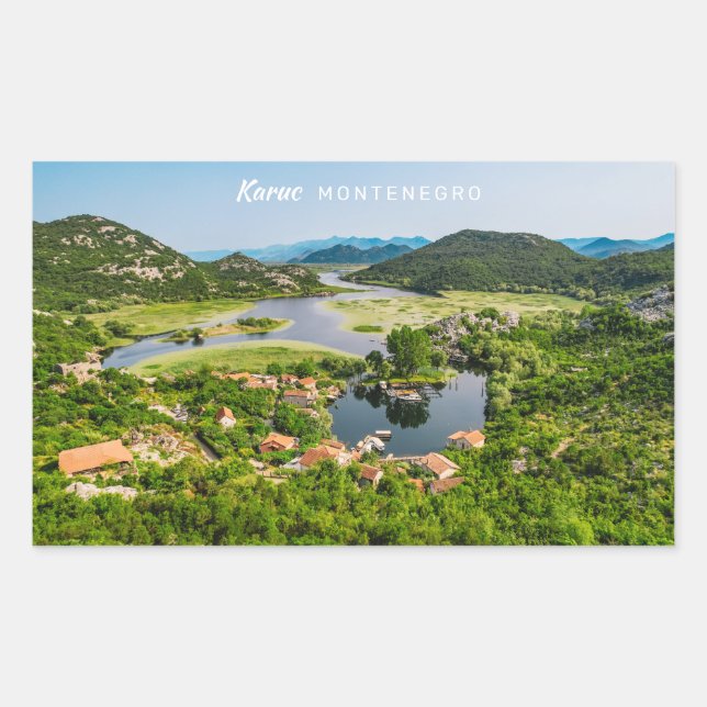 Custom Text Montenegro Rectangular Sticker (Front)