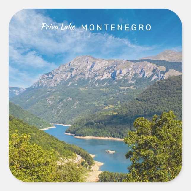 Custom Text Montenegro Square Sticker (Front)
