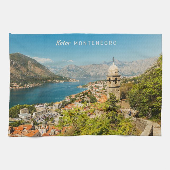 Custom Text Montenegro Tea Towel (Horizontal)