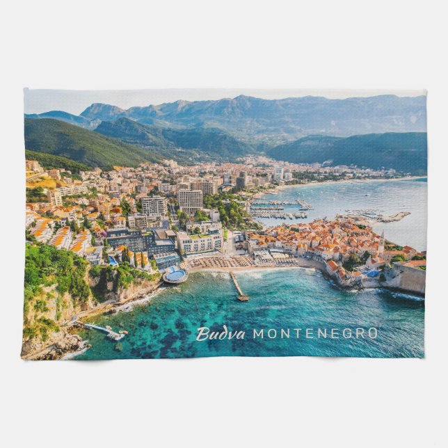 Custom Text Montenegro Tea Towel (Horizontal)