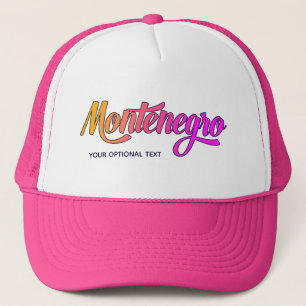 Custom Text Montenegro Trucker Hat