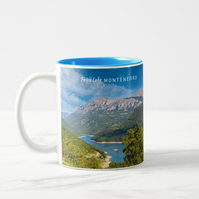 Custom Text Montenegro Two-Tone Coffee Mug (Left)