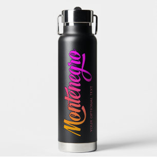 Custom Text Montenegro Water Bottle