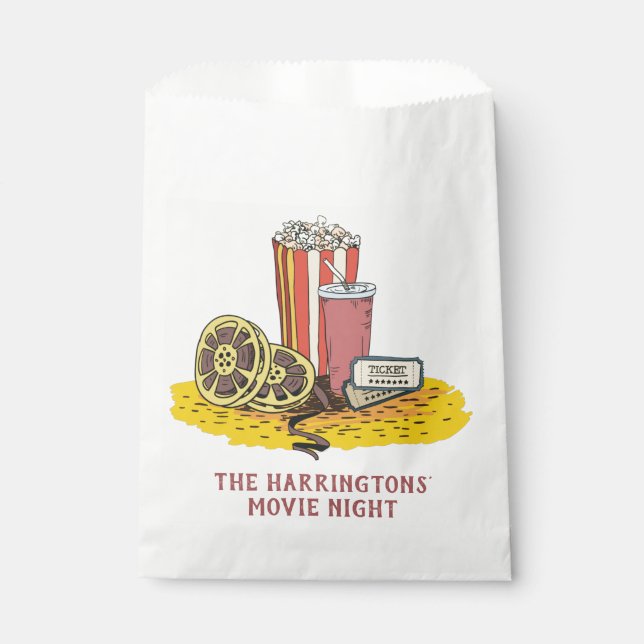 Custom text Movie Buff Favour Bag (Front)