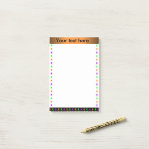 Custom text multi bright spiders post-it notes