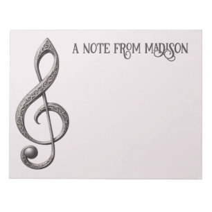 Custom Text Musical Clef Note
